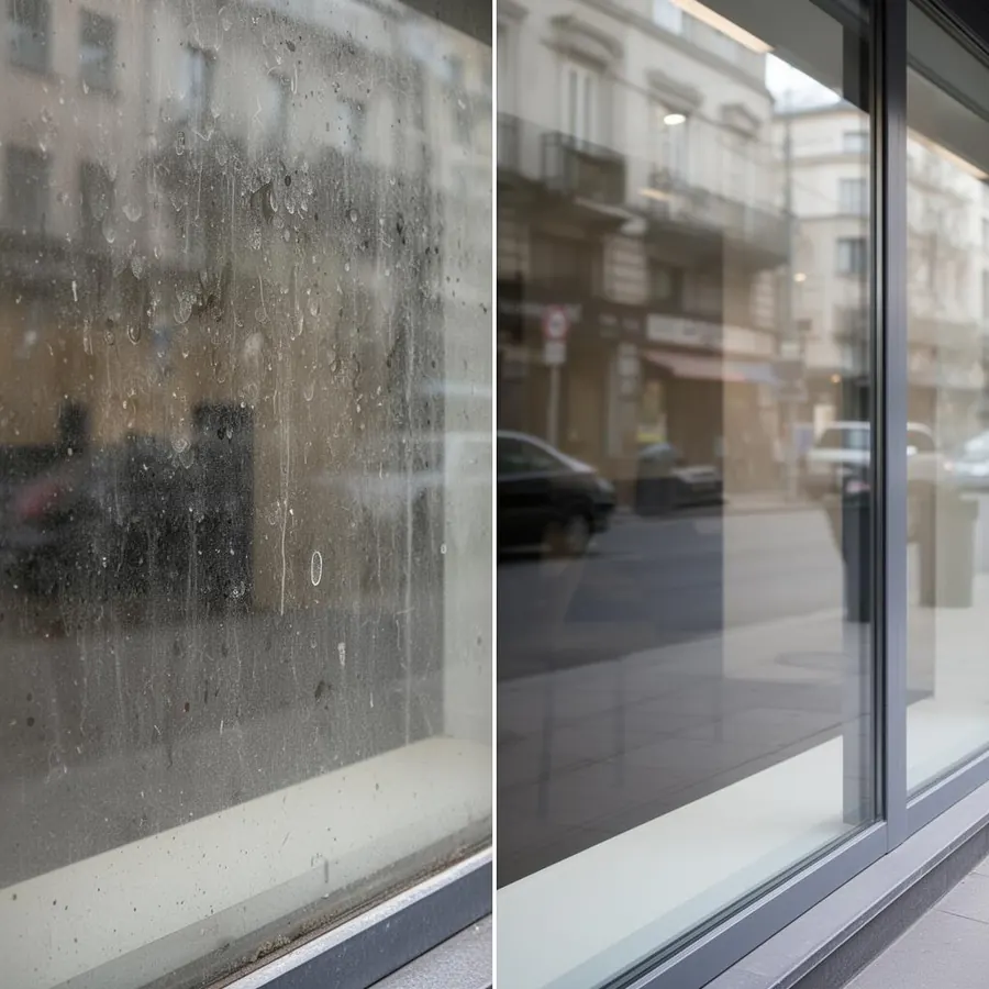 Before and after window cleaning result 2